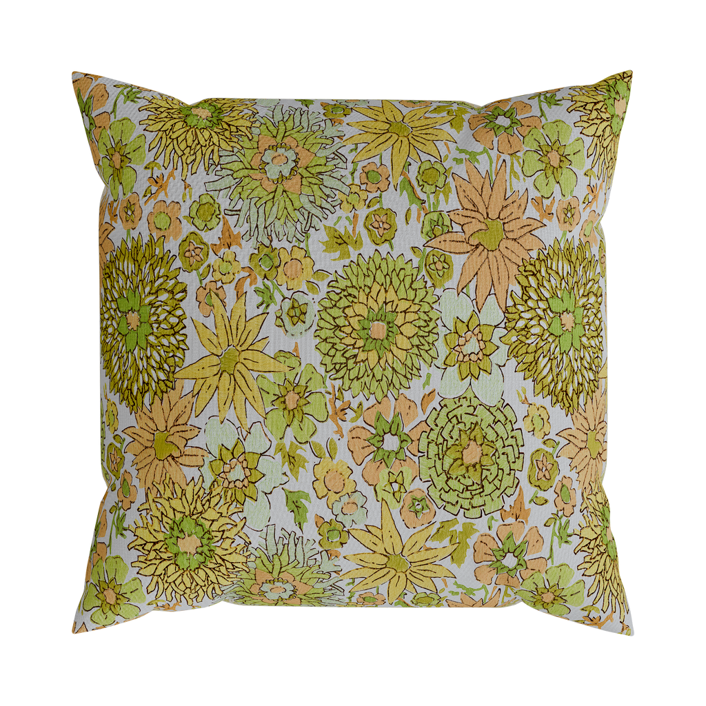 Lemon Lime Spritz Floral Pillow