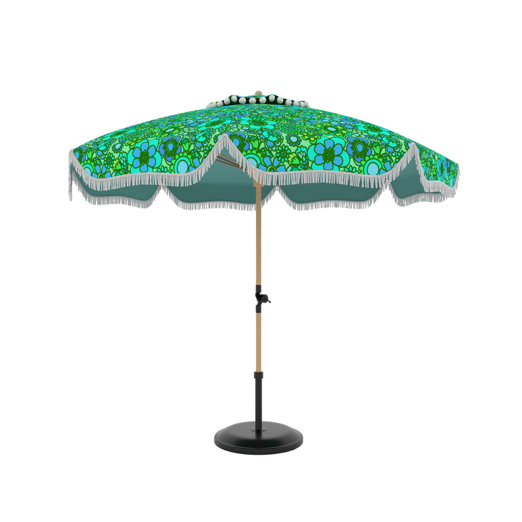 Best Outdoor Umbrellas | Groovy Green Umbrellas | Hazy Sunshine