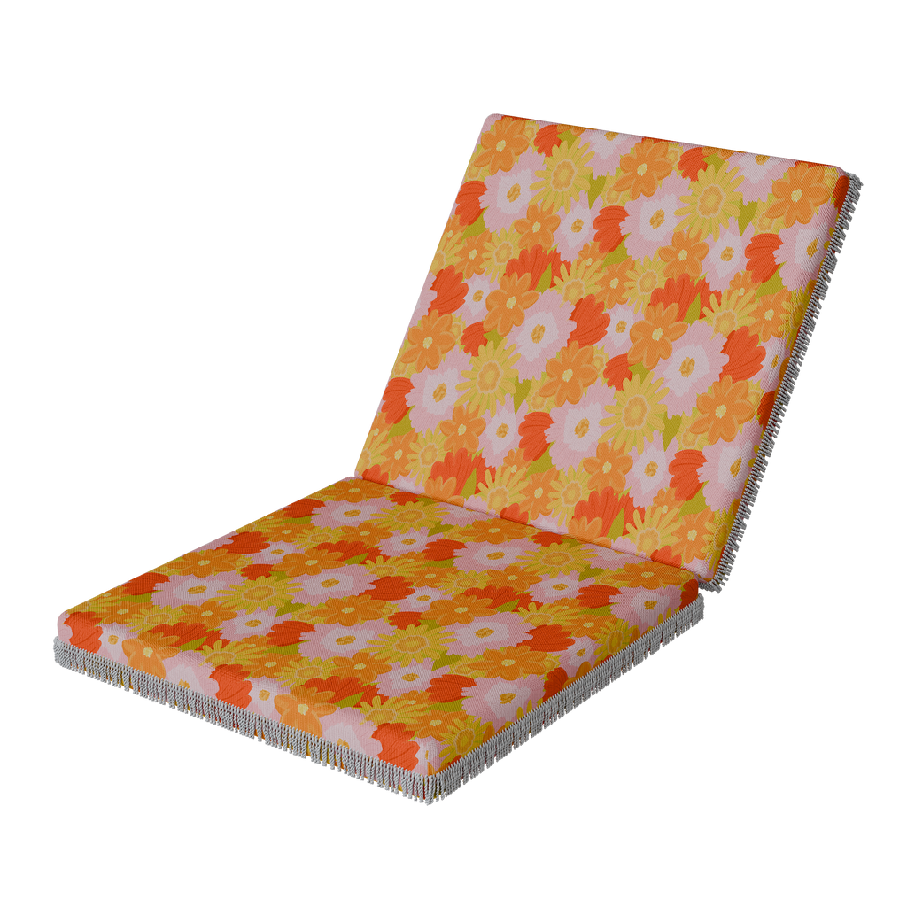 Peachy Picnic Floral Full Seat