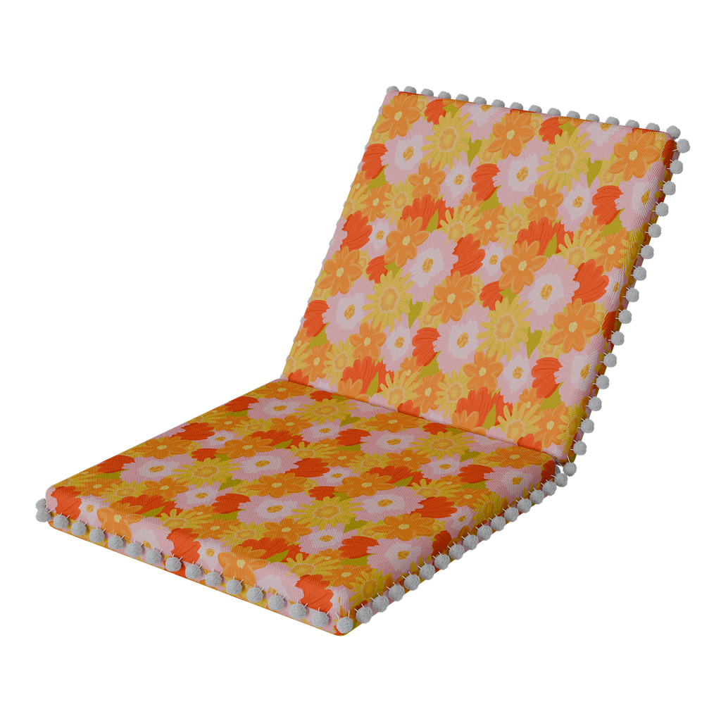 Peachy Picnic Floral Full Seat