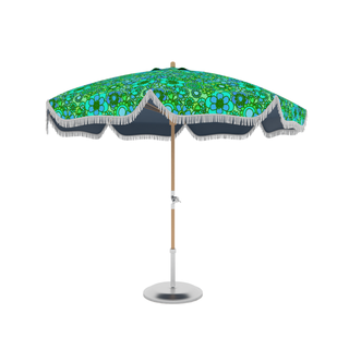 Green Patio Umbrella | Green Beach Umbrella | Hazy Sunshine