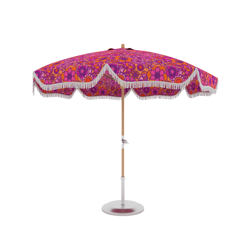 Pink Patio Umbrellas | Groovy Pink Umbrellas | Hazy Sunshine