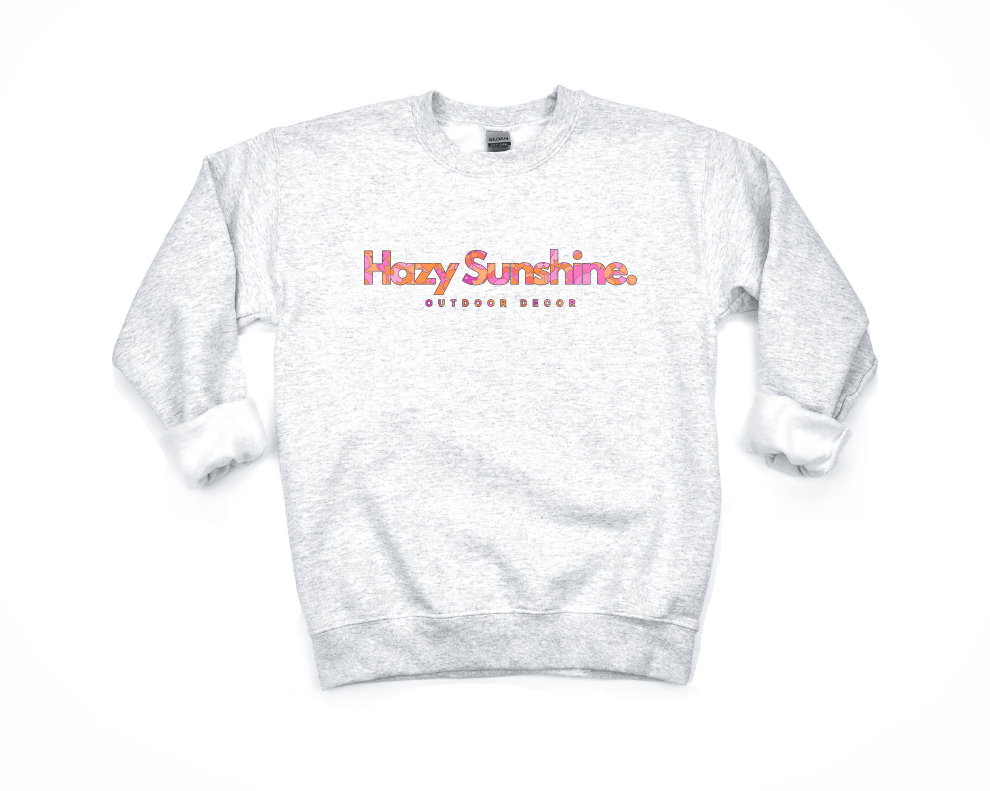 Hazy Sunshine Pink Print Sweatshirts | Hazy Sunshine