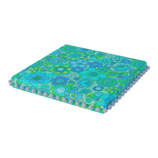 FlowersGreen seat cushion