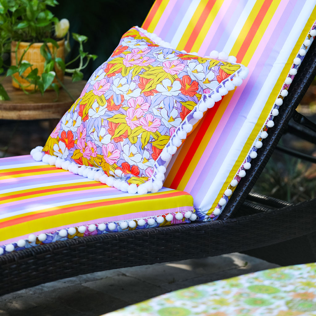 Petal Power Stripe The Chaise