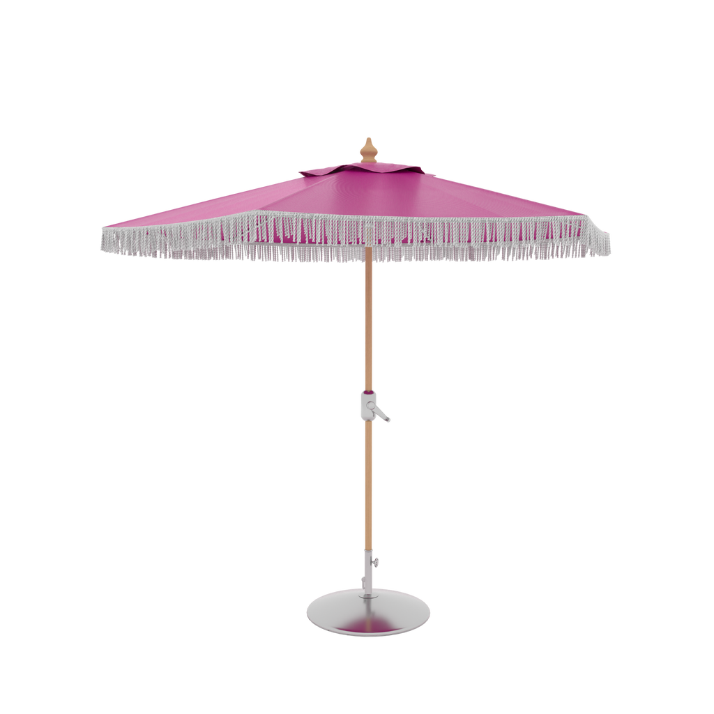 Hot Pink Patio Umbrella | Pink Shimmer Umbrella | Hazy Sunshine