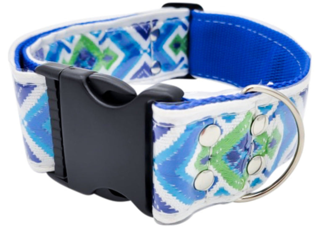 Vintage Blue Dog Collar | Blue Pet Collar | Hazy Sunshine